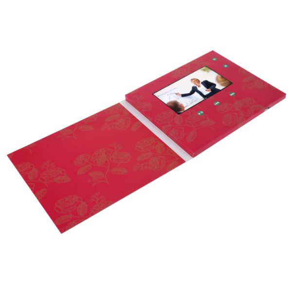 256MB Memory Video Player Greeting Card 7 Inch Support Video Upload Download