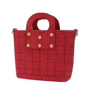 Quality Red and gray pu Handbag ladies Fashion handbags bolsas femininas bolsas para dama for sale