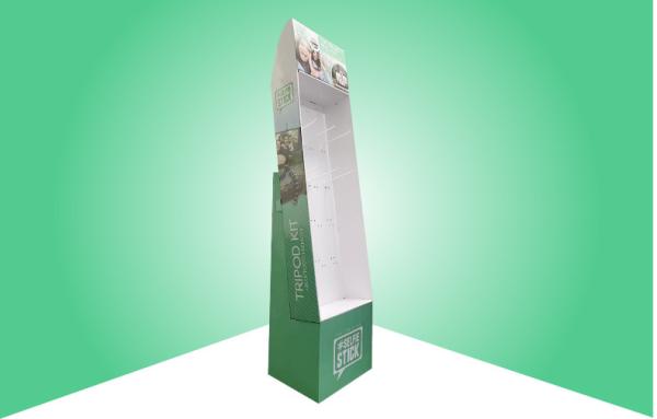 Buy Custom POS Cardboard Floor Display With Plastic Pegs Mix Presenting Different Items at wholesale prices