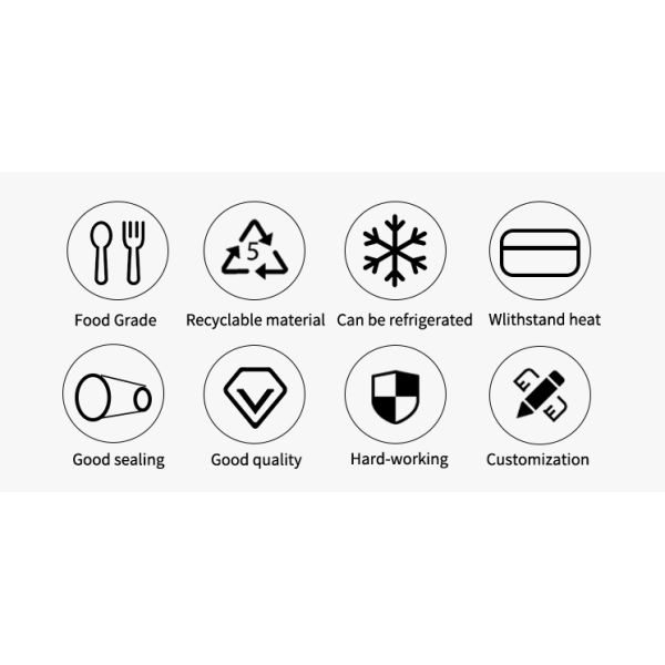 Transparent Plastic Disposable Salad Containers Takeaway Containers With Lids Customized