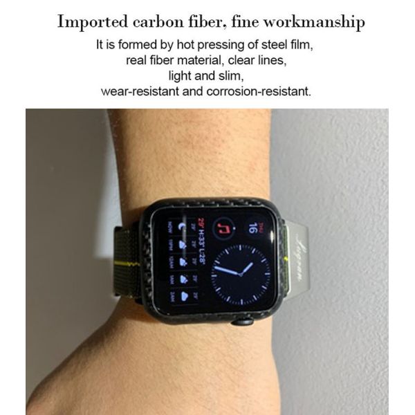 Lightweight Shockproof Carbon Fiber Apple Watch Case
