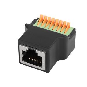 China RJ45 Protocol To 8Pin Core Quick-connect Terminal Without Welding Female 8P8C Crystal Head Network, With Thread on sale