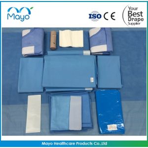 Quality EN13795 Orthopedic Hip Drape SMS PP Sterilized Impervious U Drape for sale