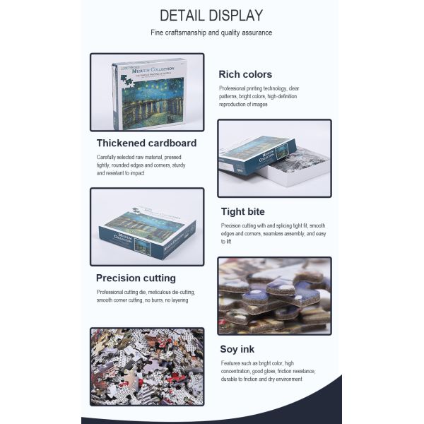 2000 Piece Custom Printed Puzzles jigsaw World Famous Painting Series