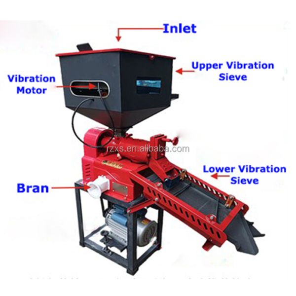 Auto Sella Rice Mill Hammer Roller Polisher for Small Combined Mini Milling Machine