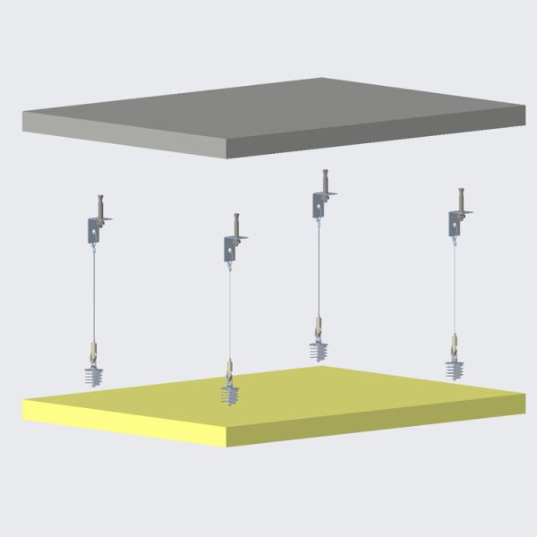 Suspension With Connect Adjustable Wire Hanger And Connect Absorber Anchor