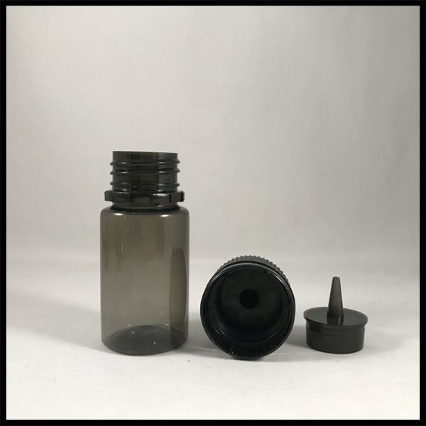 Black Transparent 30ml Pet Bottles , Custom 30ml Plastic Dropper Bottles Bulk