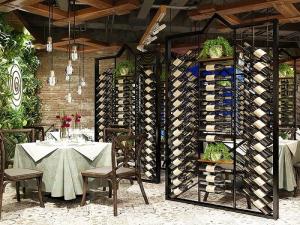 China Gloss Black Stainless Steel Wine Cellar Racks Chrome on sale