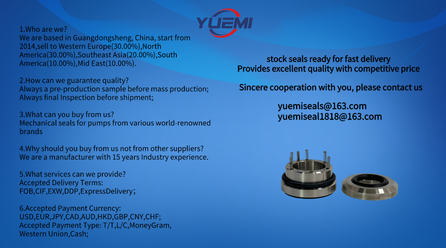 Food pump sanitary pump mechanical seal M07-5/8 M07-1 "M07-1-1/2" multi spring