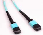 5G FTTH MPO To MPO Optical Fiber Patch Cord OM3/OM4 Low Loss LSZH 1m/3m/5m