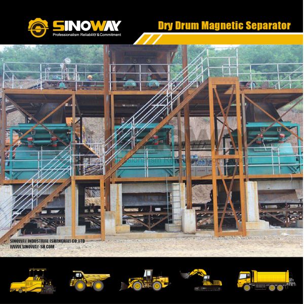 Efficient Mining Equipment Dry Drum Magnetic Separator Magnetic Separator
