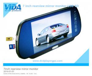 China 7inch Car Rearview Mirror Monitor with MP5 USB SD bluetooth on sale