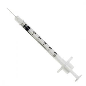 Quality 3-Piece Disposable Insulin Injection Syringes For U-100 With Integrated Needle for sale