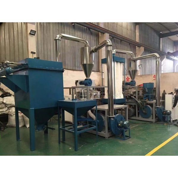 EVA / PET / PVC Pulverizer Machine High Speed Rotation Of Spindle Cutter