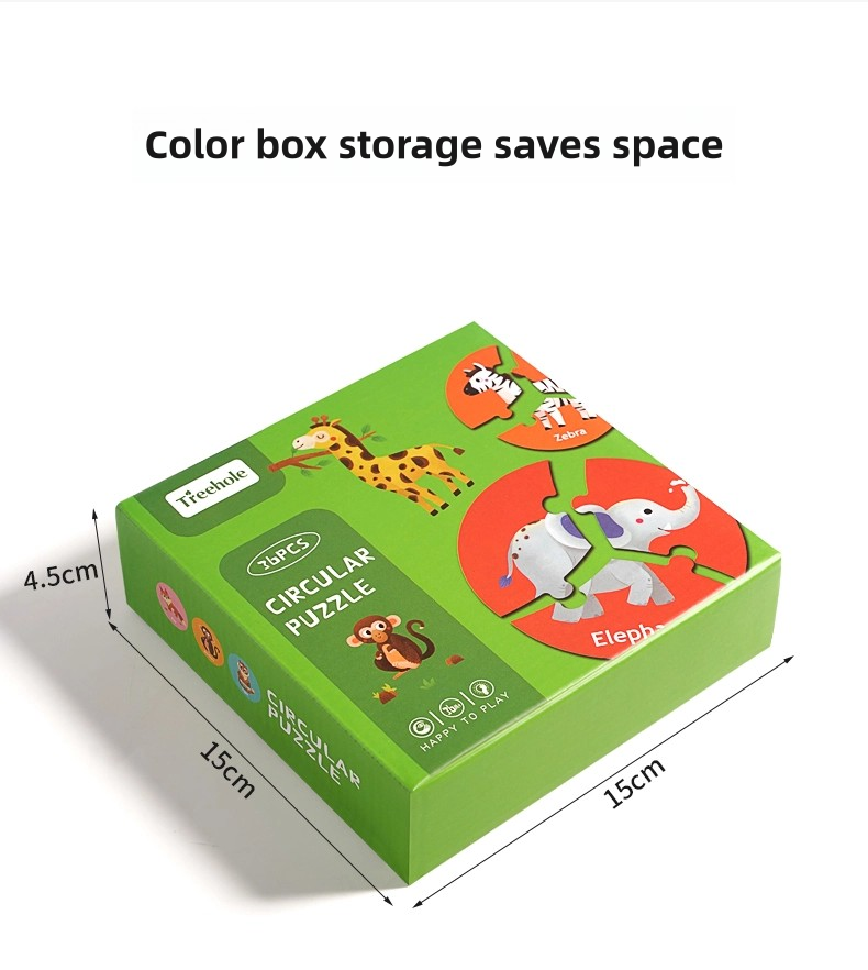 Children Puzzle Board Game Wooden Pair Animal Matching Puzzle Interactive Focus Logic Training Toy Educations Toys for Kids