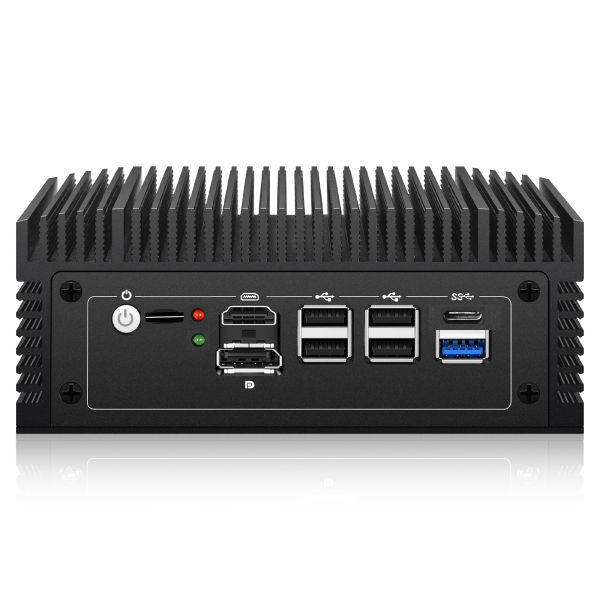 4 x Lan Industrial PC POE IN Soft Router N95/N97/N100 Fanless 16GB DDR5 512GB SSD