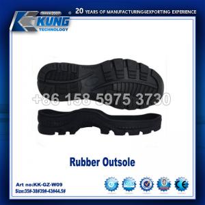China Lightweight EVA Rubber Sole , Black Rubber Outsole Slip Resistant on sale
