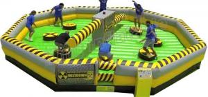 Quality Challenge Inflatable Meltdown Wipeout Sport Game With Rotative Machine for sale