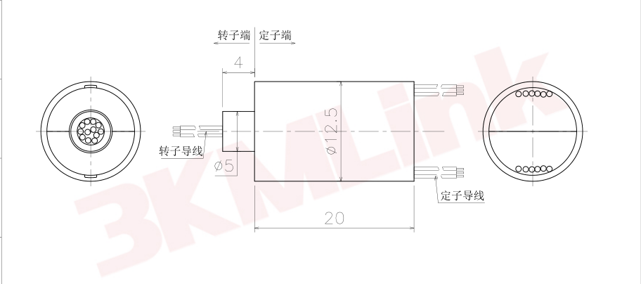 220V Compact Slip Ring 12 Circuits Medical Slip Rings Manufacturers