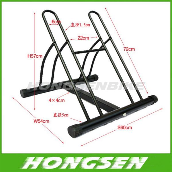 Two position steel bicycle wheel racks stand for parking