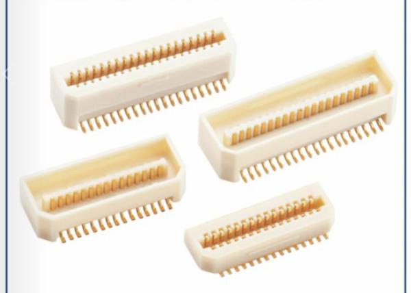 Buy 0.8 mm pitch connector board to board connection plug / socket(Mating) white phosphor bronze polyester. at wholesale prices