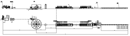 MA114 Double Heads Decoiler Welded Pipe Mill For 0.7mm
