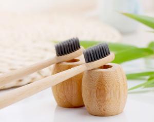 Quality Home Eco friendly Natural Bamboo Toothbrush Holder 21cm for sale