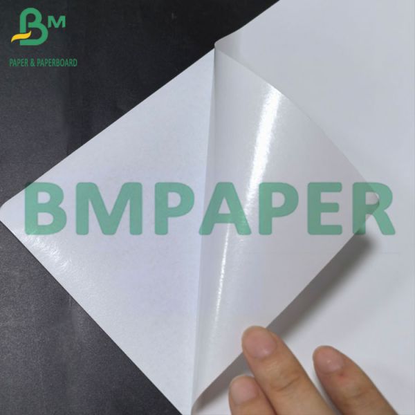 75um White Adhesive PP Sticker Paper With 80g Liner Glossy Paper