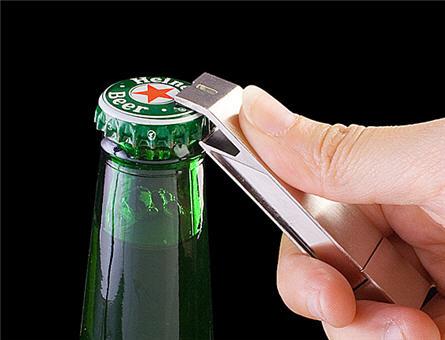 Buy Silver bottle opener Metal USB Memory in 4GB, 8GB with Samsung original chip (MY-UM18) at wholesale prices