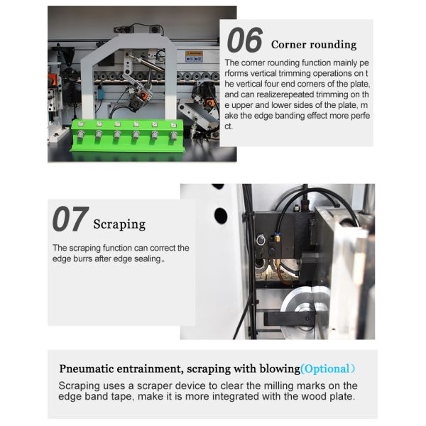 Customizable Edge Banding Machine No Glue Mark Auto Edgebander for Panel Length ≥120mm