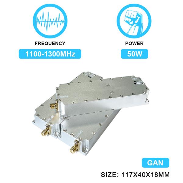 Buy 50W 1100-1300MHz PA Power Amplifier Signal Blocking Device Anti Drone Fpv Uav Drones Module with GaN and Isolation Protector at wholesale prices