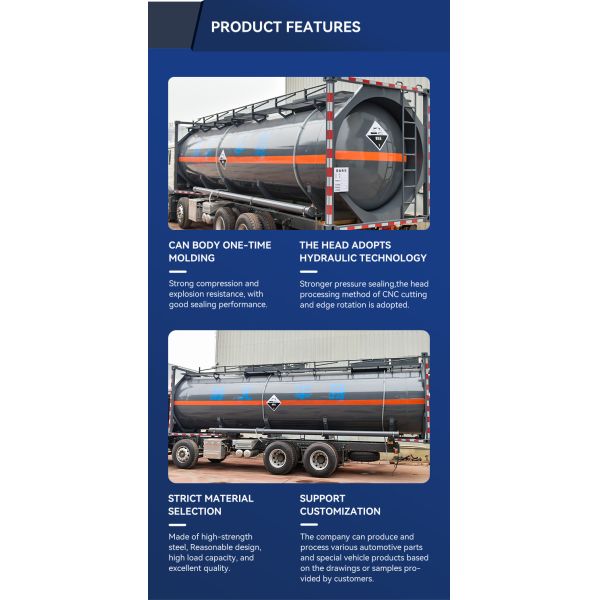 ISO 20 30 40 FT Tank Container For Clorhidric Acid High Capacity 28000 Liters