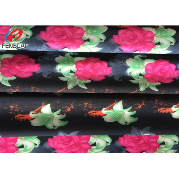 Waterproof Stretch Polyester Spandex Fabric , Printed Material For Bikini
