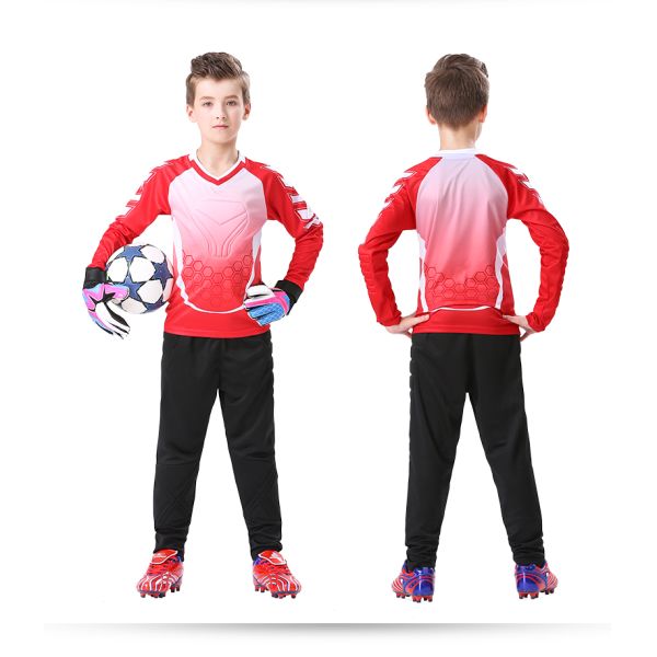 Football goalkeeper uniform Children's anti-collision goalkeeper suit Customized set boys' thickened primary school jersey