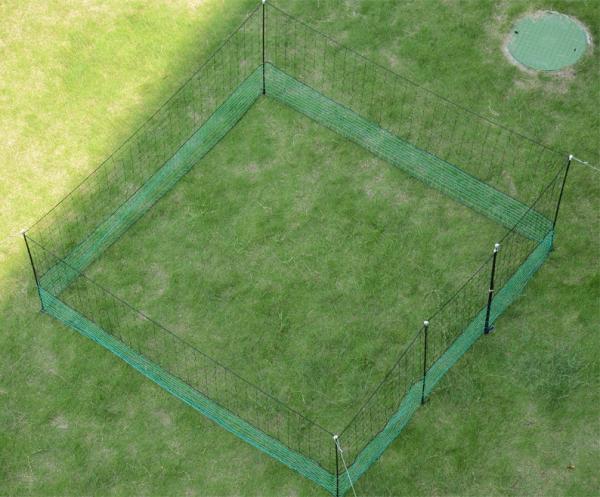 Buy 24 M Chicken Net Fence Kit With Gate Double Pointed Posts in Green with Fibreglass Rod at wholesale prices