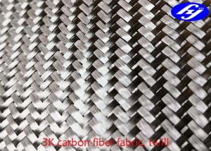 China Twill 3K Carbon Fiber Woven Fabric / Plain Carbon Fiber For Car Decoration on sale