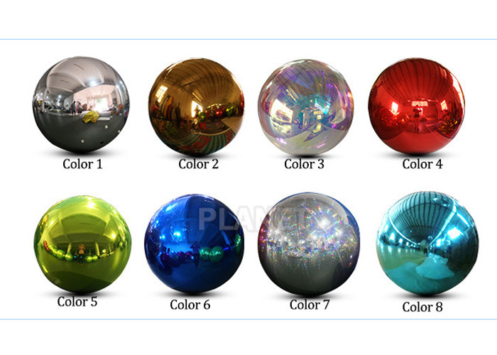 PVC Festival Decorative Inflatable Hanging Mirror Ball / Balloon Silver Reflective Mirror Sphere