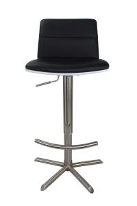 China Round T Footrest SGS Brushed Pu Leather Bar Stool on sale