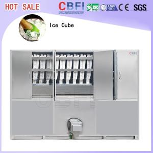 China Commercial Ice Maker / Ice Cube Making Machine With PLC Central Program Control on sale
