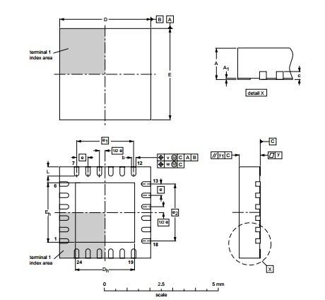 Integrated Circuit Chip Single UART with I2C-bus/SPI interface, 64 bytes of
