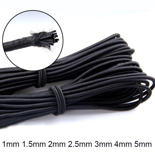 1mm-15mm Rainbow Round Elastic Band Cord