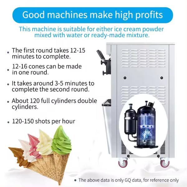 22L Floor Standing Type Ice Cream Making Machines With Triple Flavor
