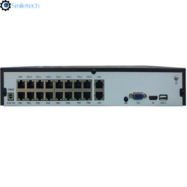H.265 4K 16CH POE 5MP 2 SATA HDD 80M incoming bandwidth intelligent NVR network surveillance camera system