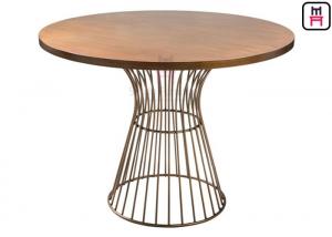 China Commercial Metal Table Bases For Wood Tops , Round Dining Table Metal Base on sale