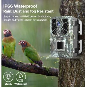 Battery Powered 0.2s Trigger Speed 1502P 24MP Trail Camera For Hunting