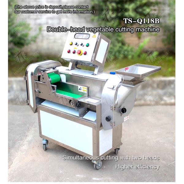 Double head vegetable cutting machine Onions Saiko persimmon papaya Potato Carrot okra Greens Lettuce Cao Xin Baby Cabbage Chinese Cabbage Cabbage