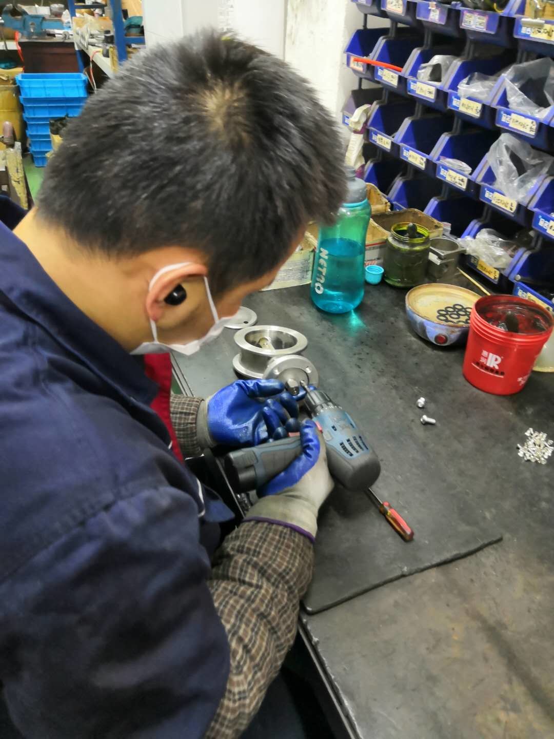 XYTA50 PN25 Threaded Angle Stainless Steel body Y-type two way angle valve With Pneumatic PTEF Actuator