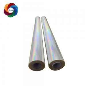 China Holographic Heat Laminating Film Laser 21 Mic Thickness High Gloss Film on sale