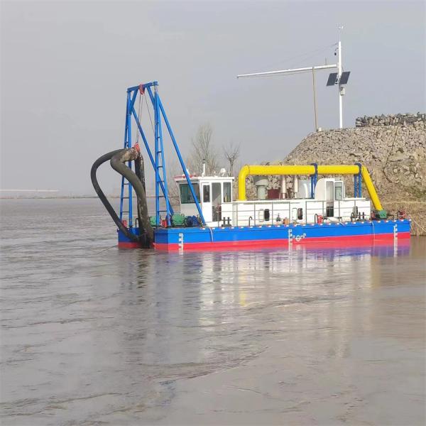 Large 20 inch river channel sand pumping and silt removal cutter suction dredger for river channel working video
