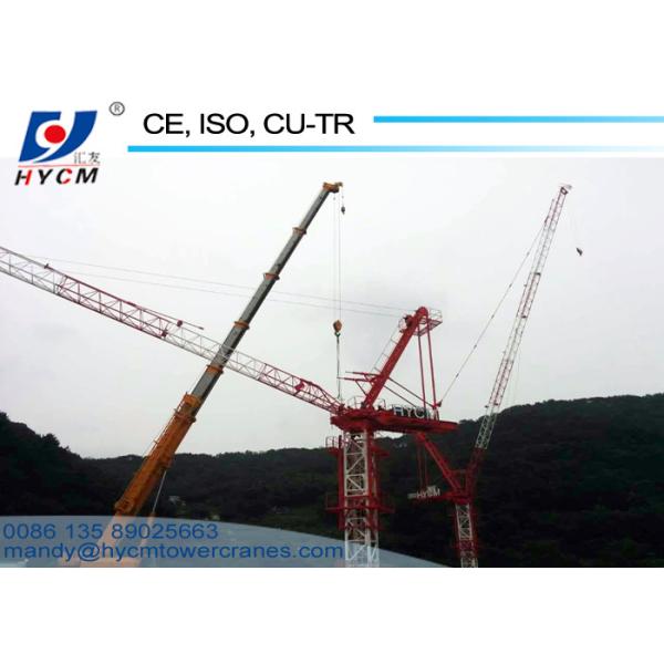 Stable Tower Crane Trolly 0-100 0-50m/min Hoisting Speed QTD120 Fixed Jib Crane 45m Boom Length Tower Crane